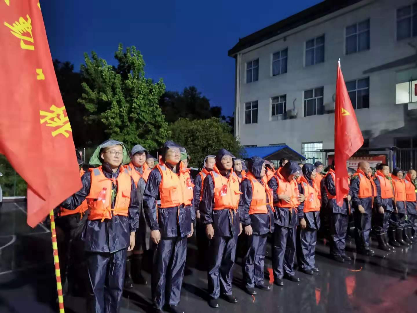 河雍民兵应急奋战防汛第一线